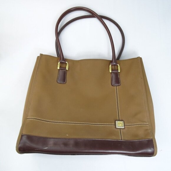 FLAWS- Diane Von Furstenberg‎ Large Tote Shoulder Bag DVF Brown Vintage - Picture 1 of 9